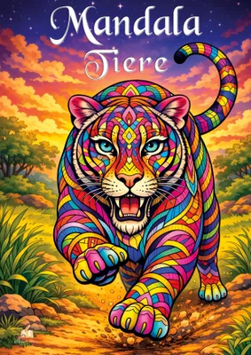 Produktbild von Mandala Tiere Malbuch für Erwachsene mit 50 schönen Ausmalmotiven