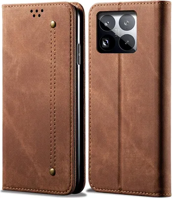 Obrázek produktu pro Pouzdro pro Xiaomi 15, Kožené Peněženkové Pouzdro s Magnetickým Uzavíráním a Stojánkem hnědé