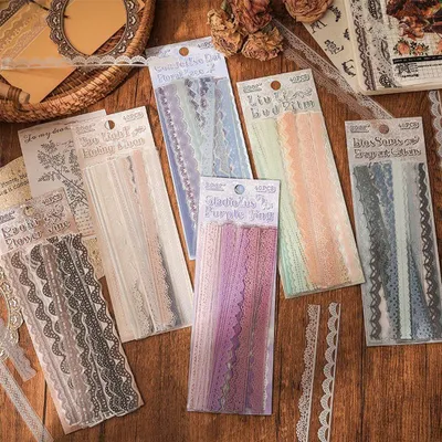 Productafbeelding van 240 Stuks kleurrijke kantstickerset voor scrapbooking en journaling