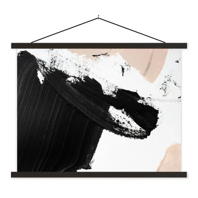Produktbild von MuchoWow® Textilposter Farbe - Design - Abstrakt 40x30 cm mit schwarzem Rahmen - Dekorationen