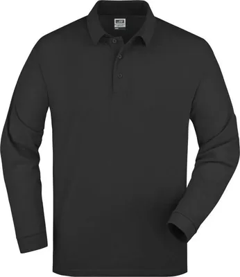 Produktbild von Polo-Piqué Long-Sleeved Klassisches Langarm Polo black, Gr. S