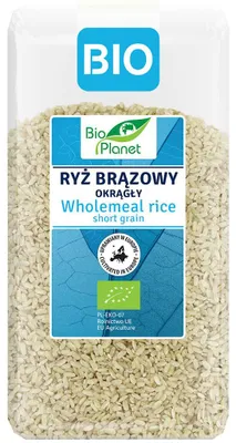 RYŻ BRĄZOWY OKRĄGŁY BIO 500 g - BIO PLANET