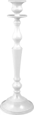 Obrázek produktu pro H&H Svícen kovový, 11 - H34 cm, bílý