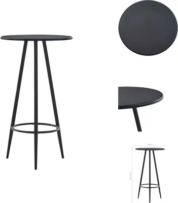 Obrázek produktu pro vidaXL Barový stůl černý 60×107,5 cm MDF - Jídelní stoly