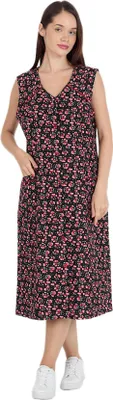 Produktbild von Damenkleid aus Webstoff – Blumen