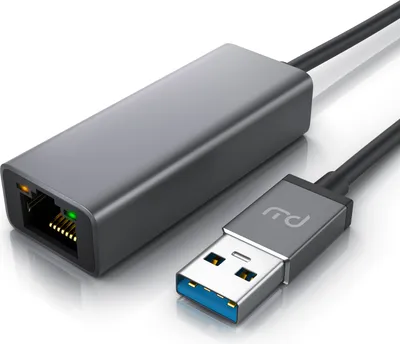 Immagine prodotto di Adattatore di rete Primewire Adattatore LAN Gigabit USB 3.2 Gen.1, spina USB TYPE A a presa RJ45, presa Gigabit Ethernet, cavo 13,5 cm, fino a 1000 Mbps/ 1000 Base-T, alloggiamento in alluminio antracite