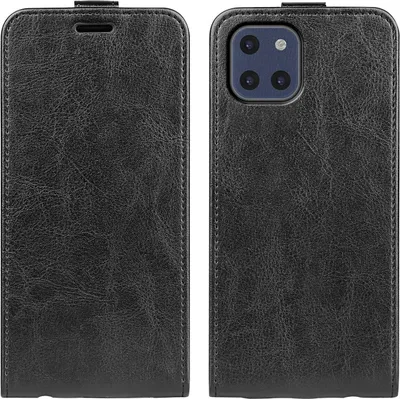 Produktbild von König Design Hülle kompatibel mit Samsung Galaxy A03 Kunstleder Handyhülle - Handy Case Schwarz