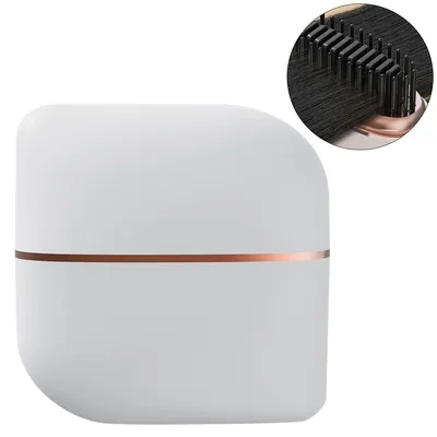 Produktbild von Mini Glätteisen Kamm Kabelloser Haarglätter Kamm Tragbarer Glätt- und Lockenkamm