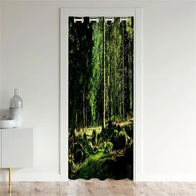 Obrázok produktu pre Záclony s okami, motív lesa, 150x200 cm