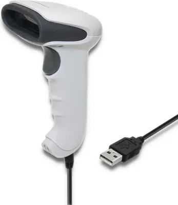 Image de Qoltec Lecteur de codes-barres 1D | CCD | USB | Blanc