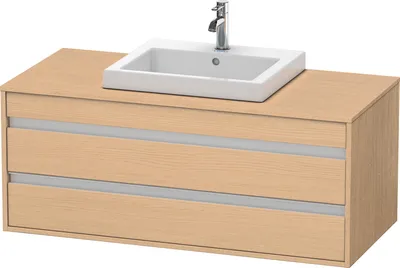 Produktbild von Duravit Ketho Konsolenwaschtischunterbau wandhängend, 1200x496x550 mm, 2 Schubkästen, für Einbauwaschtisch mittig, KT675603030