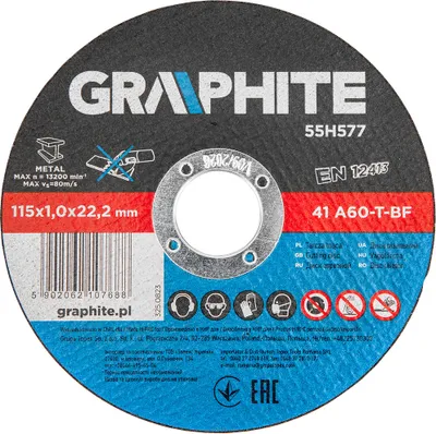 Produktbild von GRAPHITE 10 Stücke Set Trennscheibe 115 mm Metall Trennscheiben Metall Dünn 115 X 1.0 X 22.2 mm