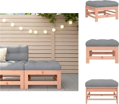 Produktbild von vidaXL Gartenhocker mit Kissen Massivholz Douglasie -  Gartensofaelemente