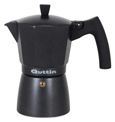 Italienische Kaffeekanne, Induktion, Schwarz, 12 Tassen