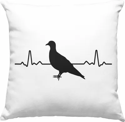 Produktbild von Trendation - Taubenzüchter Tauben Herzschlag Geschenk Zaubenzucht Zubehör Deko-Kissen mit Füllung 40x40 Lustiger Spruch Taubenflüsterer Taubenliebhaber Becher (Rosa)