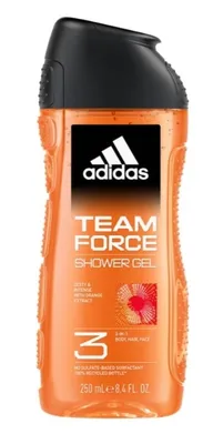 Produktbild von Adidas Team Force 3in1, Duschgel, 250 ml, Erwachsene, Männer, Körper & Haar, Orange