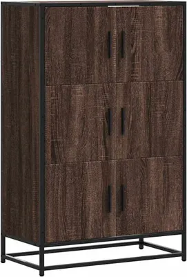 Obrázok produktu pre Vysoká skrinka hnedý dub 68x35x106,5 cm kompozitné drevo+kov