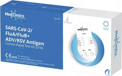 Produktbild von Test Combo 5 w 1 /FluA/FluB +ADV/RSV Antigen, 1 sztuka