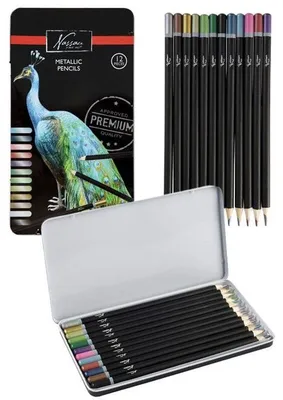 Obrázok produktu pre Sada metalických farbičiek Nassau Fine Art 12 ks