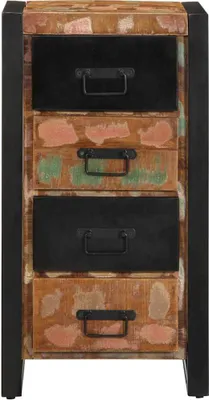 Immagine prodotto di Cassettiera Multicolore 40x40x75 cm Legno Massello di Recupero