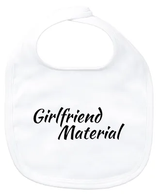 Produktbild von Huuraa Baby Lätzchen Girlfriend Material Schriftzug White Klettverschluss  Baumwolle Latz Geschenkidee