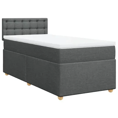 Produktbild von vidaXL Boxspringbett mit Matratze Dunkelgrau 80x200 cm Stoff