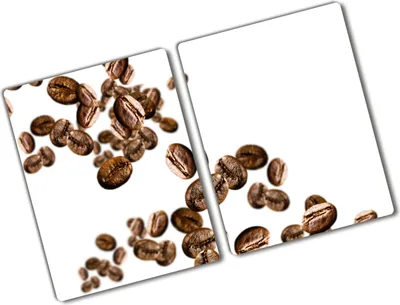 Produktbild von Tulup Glas Herdabdeckplatte - 2x40x52 cm - Glaskeramikkochfeld-Abdeckung Spritzschutz Glasabdeckplatte Kochplattenabdeckung und Schneidebrett - Zweiteilig - Essen & Getränke - Kaffeebohnen - Braun