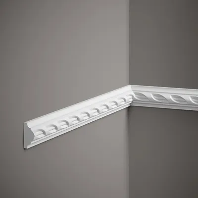 Produktbild von Mardom Wandleiste MDC252 Profoam 23 x 54 x 2000 mm Weiß Zierleiste Flechtmuster