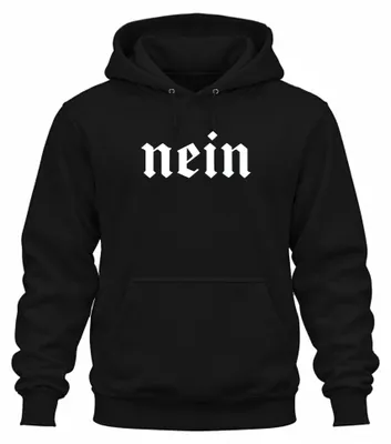 Zdjęcie produktu dla No old german lettering Fraktur Blackletter Gothic Vintage Uni Bluza z kapturem, Czarny, S