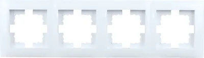 Image de Cadre quadruple vertical horizontal pour prise quadruple Wesa IP20 blanc VCX
