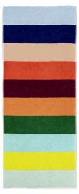 Produktbild von Weiches, mehrfarbiges Baumwoll-Badetuch mit Regenbogen-Muster, mittlere Größe