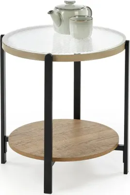 Image de Table basse KAMALA S 53cm chêne naturel/noir