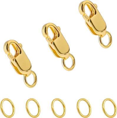 Productafbeelding van Ketting Sluitingen - Armband Sluitingen - DIY Sieraden Maken - Premium Materiaal - 10x4mm 3 Stuks - Goud