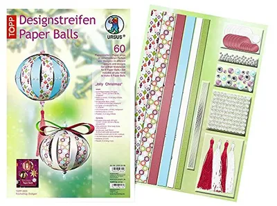 Produktbild von URSUS Designstreifen Paper Balls "Jolly Christmas"