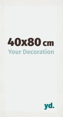 Produktbild von Bilderrahmen, 40x80 cm, Weiß Gemasert, MDF, Mura