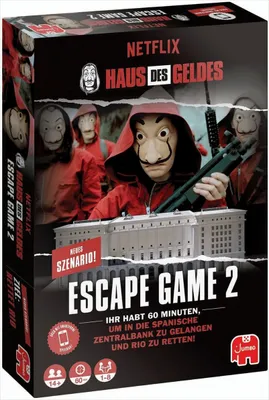 Produktbild von Jumbo Haus des Geldes- Escape Game 2, Brettspiel, Laterales Denken, 14 Jahr(e), Familienspiel