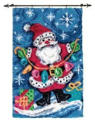 Productafbeelding van Knopenmat-set, kerstmanmotief, 60 x 42 cm, doe-het-zelf handwerk voor beginners, decoratie voor thuis