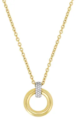 Produktbild von Joop! Damen Halskette 2039841 Edelstahl gelbgold IP synth. Zirkonia
