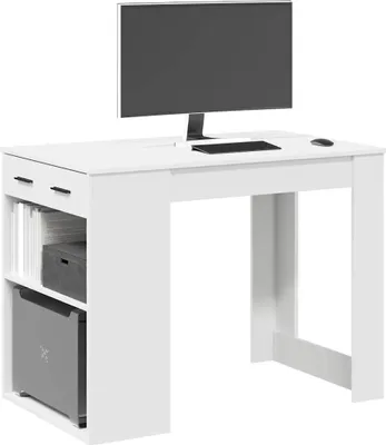Produktbild von Maison Exclusive - Schreibtisch mit Schubladen und Ablage Weiß 102x62x77,5 cm