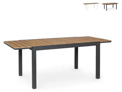 Produktbild von Ausziehbarer Gartentisch aus Polywood 75x140–200 Elias YES - Schwarz
