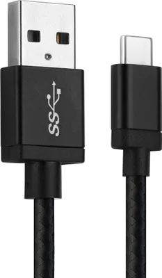 Image de CELLONIC Câble USB C Type C vers USB A 3.1 Gen 1 pour Tablette Lenovo Tab4 8 Plus / 10 Plus / YOGA Tab 3 Plus charge et transfert données data 3A Nylon noir