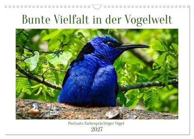 Produktbild von Bunte Vielfalt in der Vogelwelt (Wandkalender 2027 DIN A3 quer), CALVENDO Monatskalender