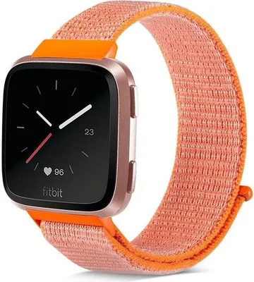 Produktbild von Strap-it Fitbit Versa / Versa 2 Armband Nylon (Orange)