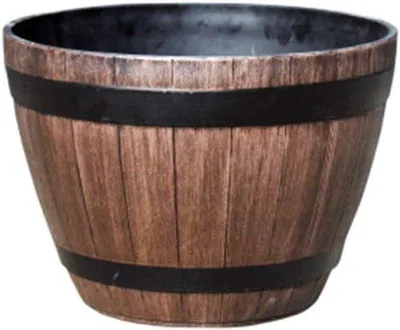 Produktbild von Houten runde Plantenbak für Innen- und Außenblumen, Haus, Garten, Balkon, Terrasse
