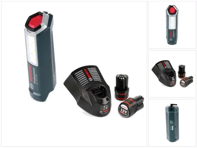 Produktbild von Bosch Professional GLI 12V-300 Akku Lampe + 2x GBA 12V 2,0 Ah Akku + GAL 1230 Ladegerät