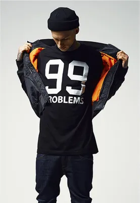Image de 99 PROBLEMS - t-shirt homme à col rond avec impression frontale - noir - BLACK - XL