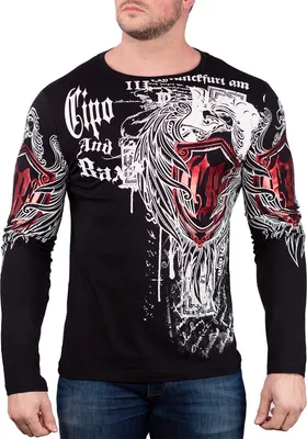 Produktbild von Cipo & Baxx Herren Longsleeve BA-CL477 Schwarz M
