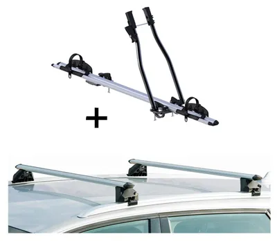 Produktbild von Fahrradträger SAGITTAR + Relingträger CRV120A kompatibel mit VW Touran 5 Türer ab 2015