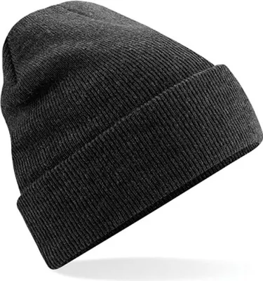 Zdjęcie produktu dla Beechfield B45 | Original Cuffed Beanie Czapka zimowa - Kolor: Charcoal - Rozmiar: Jeden rozmiar