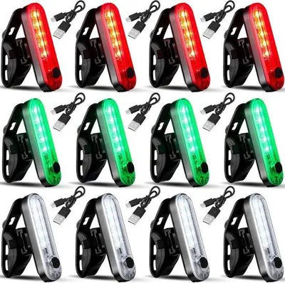 Obrázek produktu pro LED bezpečnostní světla pro pontonové čluny, 12 světel, napájená z baterií, 4 režimy blikání, pro noční použití.